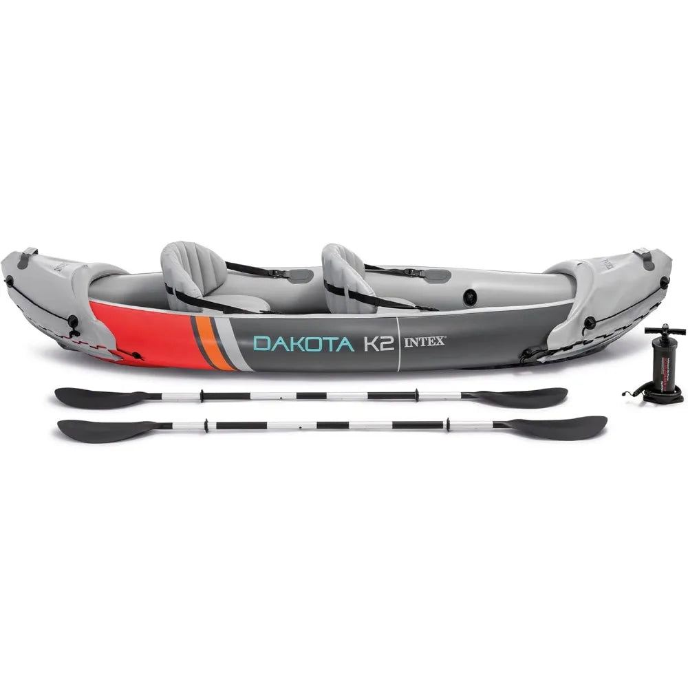 UOSU Dakota K2 Inflatable Kayak with OnePiece Oars and Pump