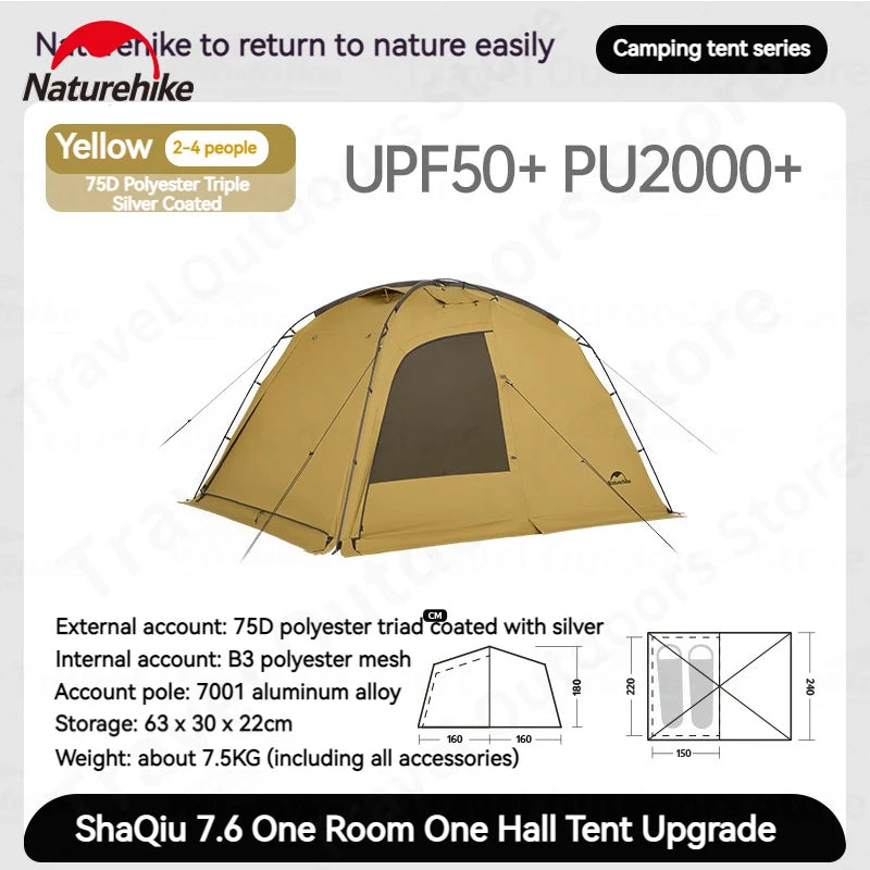 Naturehike Dune Two Person Four Season Ultralight Tent Chimney Window