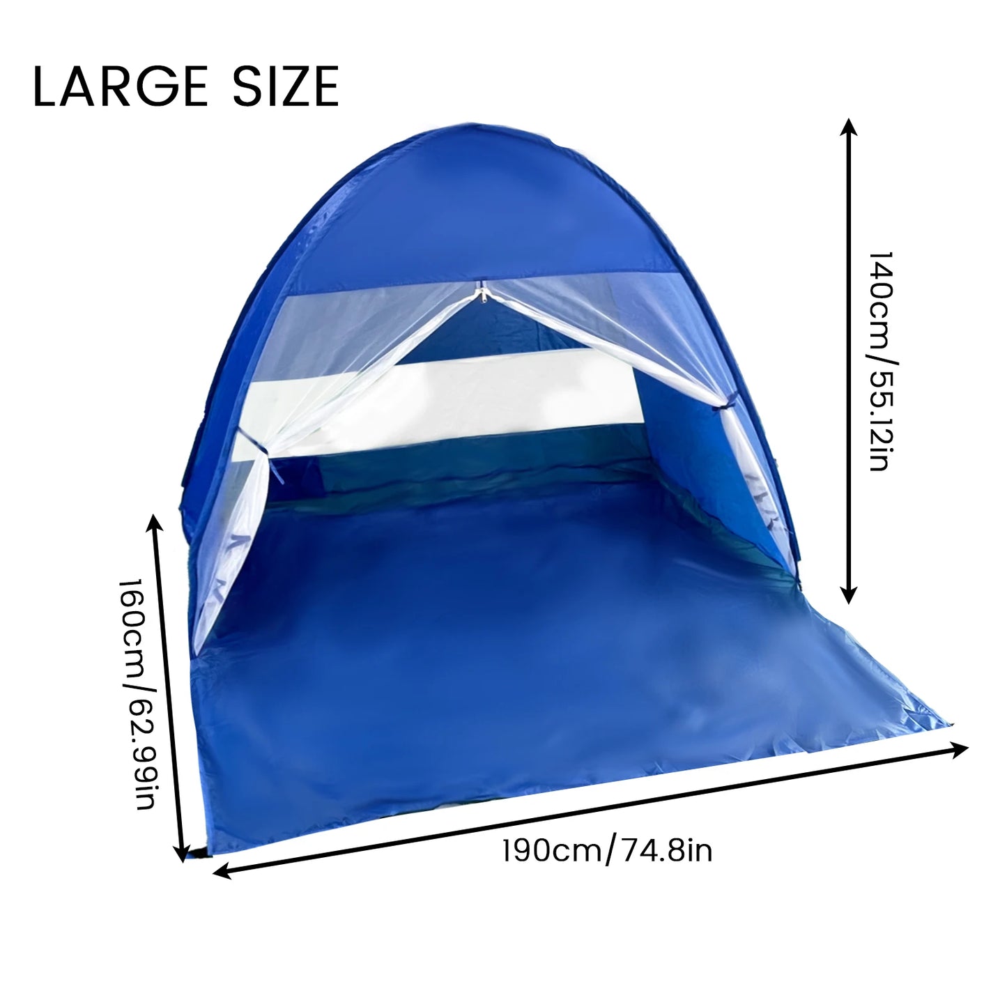 Pakicetus Pop-Up Beach Tent With Carry Bag For Outdoor Travel