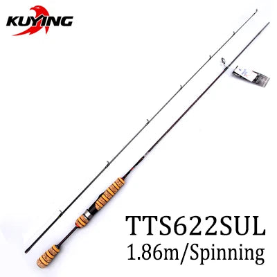 KUYING TETON 1.56m 1.8m 1.86m 1.9m 1.92m 1.98m Super Ultra Soft Light Baitcasting Casting Spinning Lure Fishing Rod Pole Combo