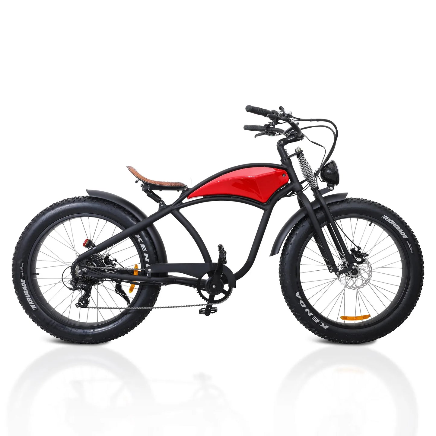 Electric Mountain Bike, 750W 31MPH Class 3 Ebike 48V 15Ah 37Mile All-Terrain Fat Tire Bicycle, Dual Suspension 7-Speed JCD UL