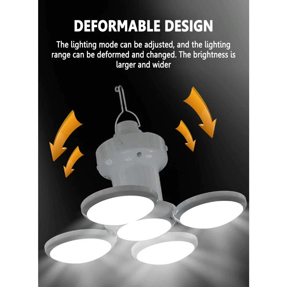 Shunmaii LED Solar Camping Light Bulb Lantern 5 Gear