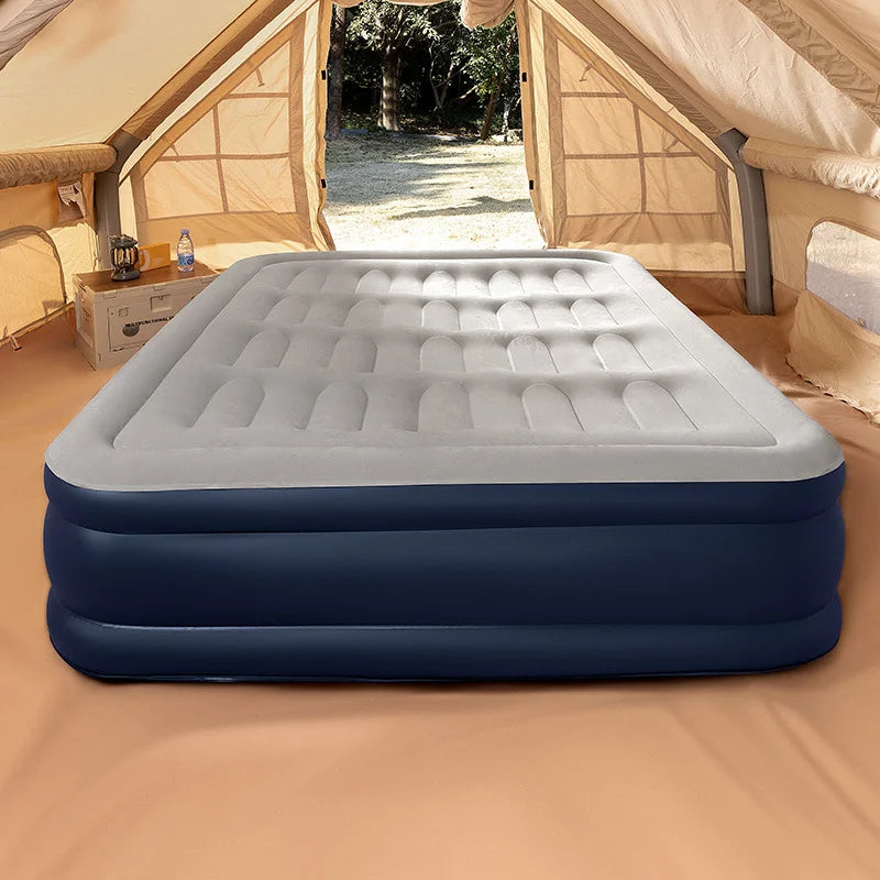 1-2 Person PVC Automatic Inflatable Mattress Camping Home Built-In Pump Bed Thickened For Indoor Outdoor Rest Lazy Sleeping Mat