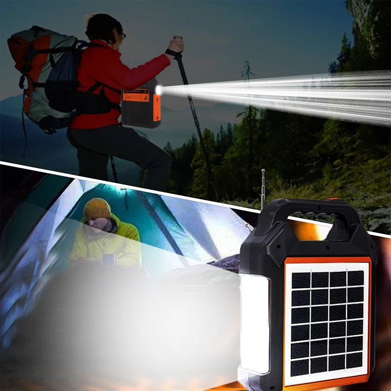 Portable Solar Lantern Radio 3600mAh Rechargeable Battery