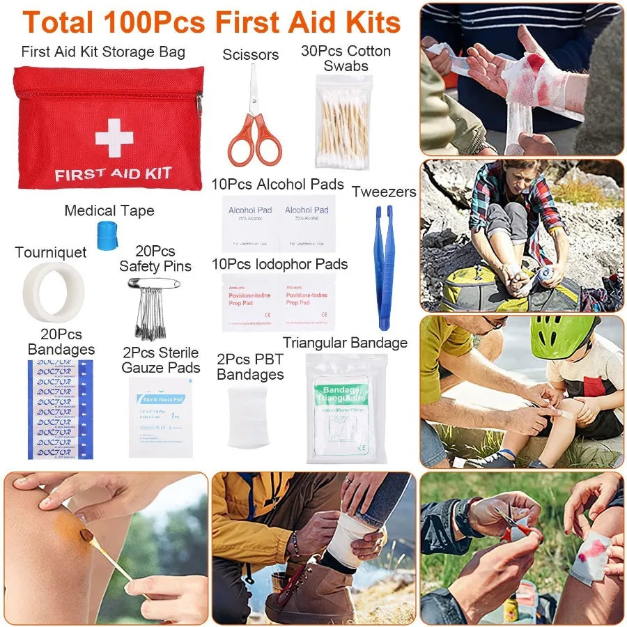 125Pcs Survival Kit Emergency Gear Set Outdoor Camping