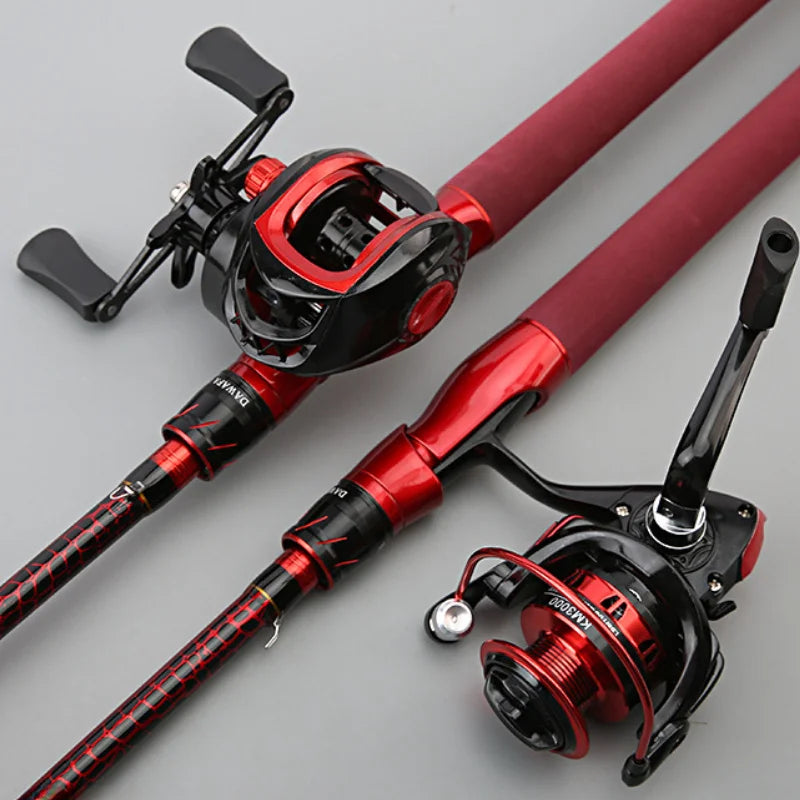 Red 180 Cm Carbon Fishing Rod ML Easy Grip Ceramic Tip Sports Outdoor Activities