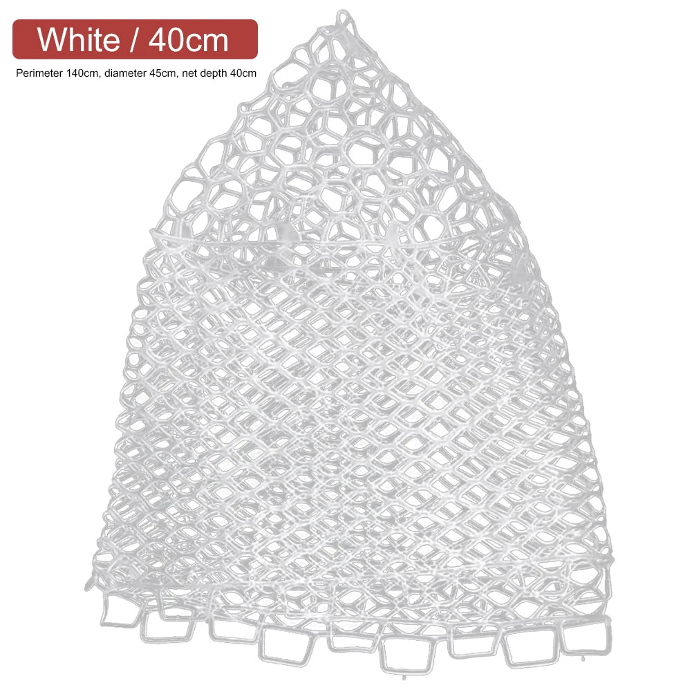 Rubber Net Head 32/40/55cm Folding Landing Net Portable Foldable Trout Net Outdoor Fishing Accessories