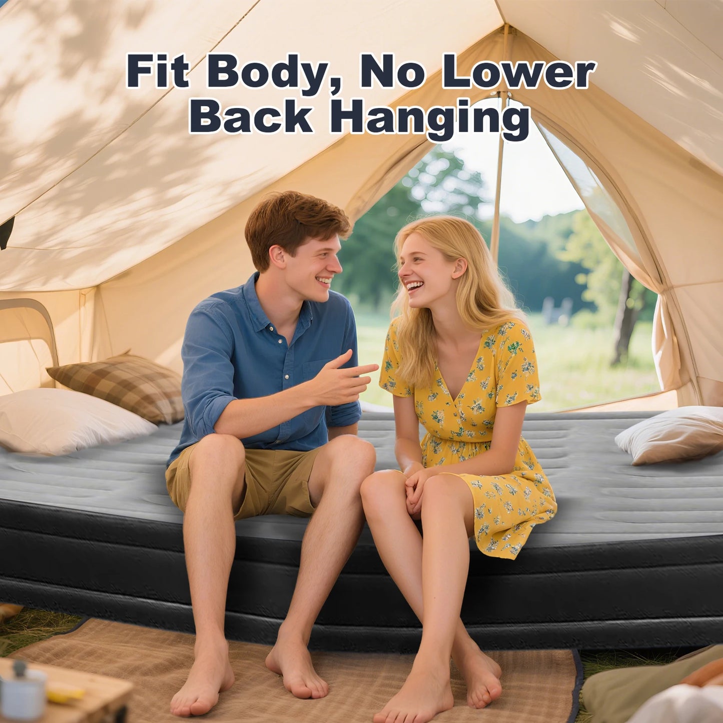 By Inflating Foldable Airbed Mattress With Built In Pump