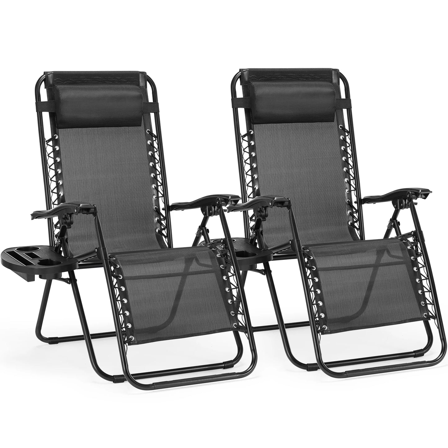 JHK Zero Gravity Portable Recliner Set of 2 for Outdoors