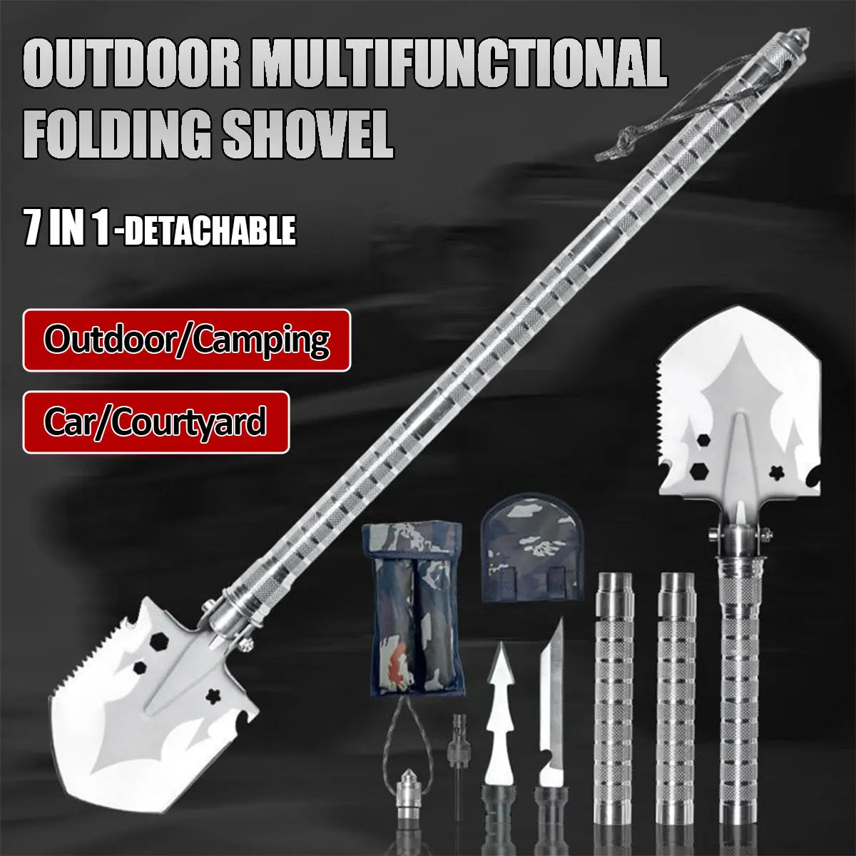 Skywolfeye Multipurpose Foldable Military Shovel Outdoor