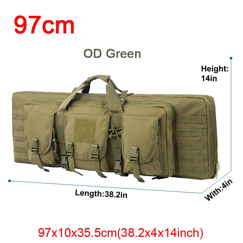 LQARMY Tactical Double Rifle Case Molle Sniper Gun Bag