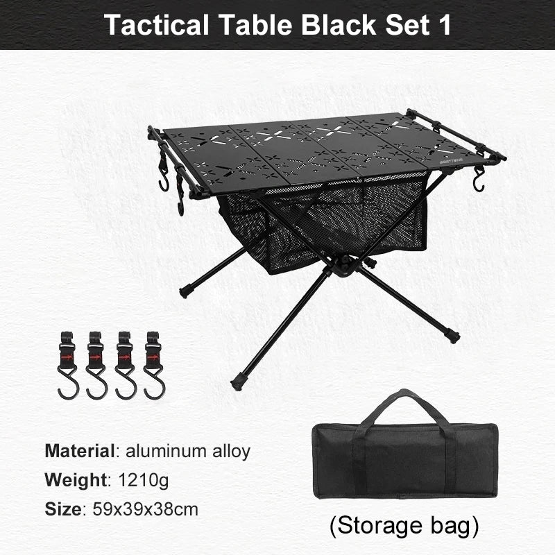West Tune Folding Camping Table Aluminum Lightweight Portable Outdoor Table