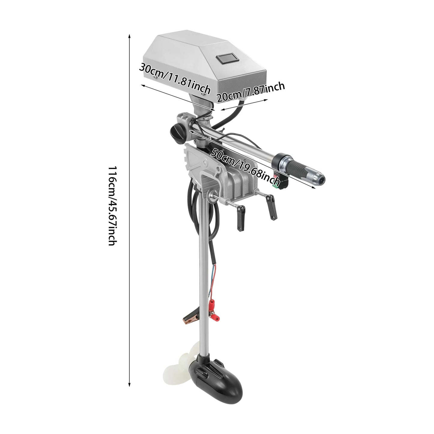 800-1500W LED Electric Outboard Motor 12-24V Display