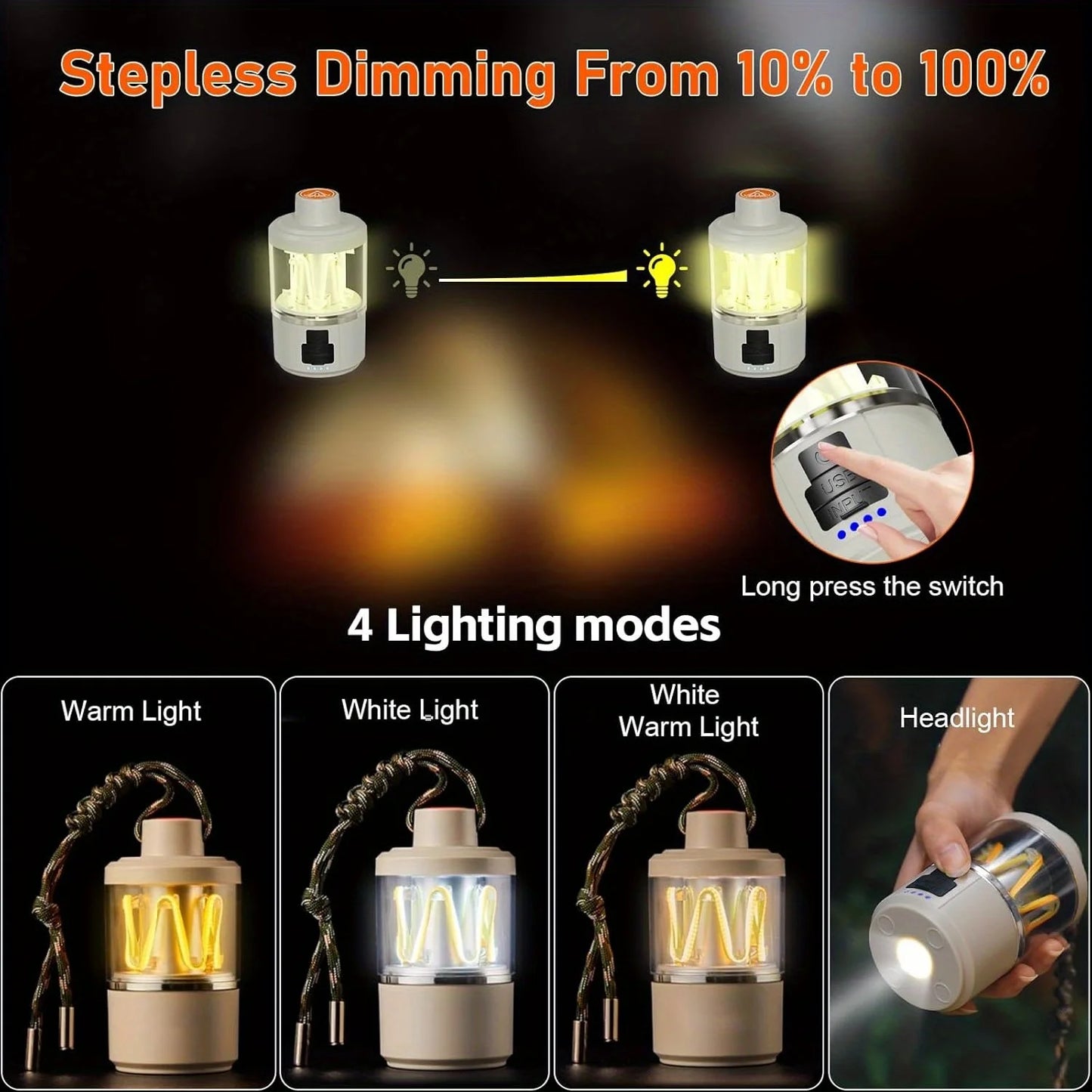 Hign Concerned LED Camping Lantern Rechargeable Light