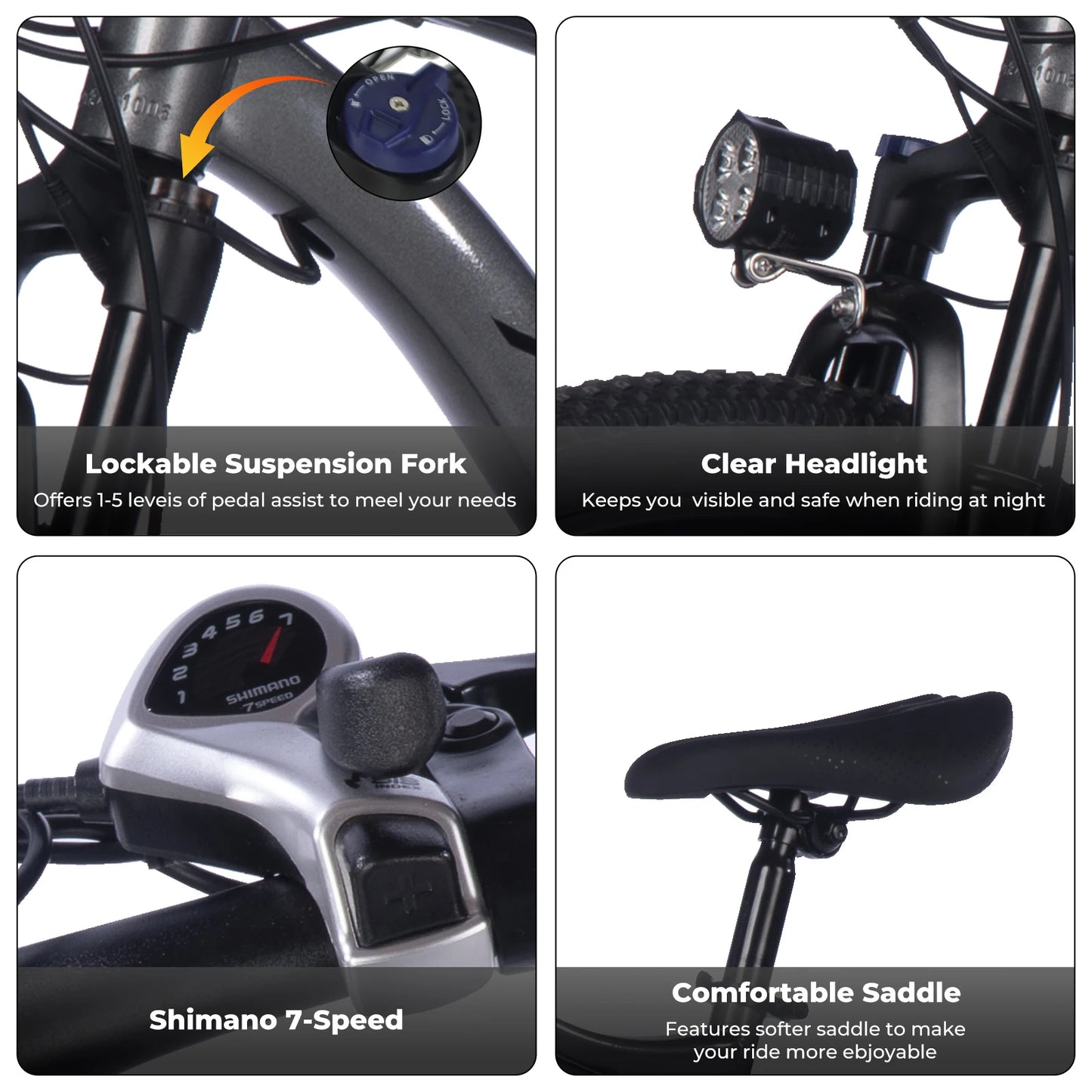 LELEKUAIF Electric Mountain Bike For Adults 500W Brushless Motor