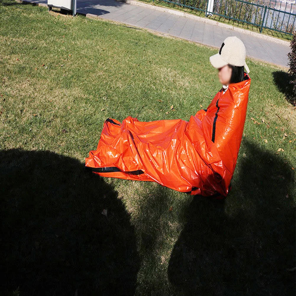 2-Pack Waterproof Thermal Bivy Sack Sleeping Bag for Outdoor Adventure