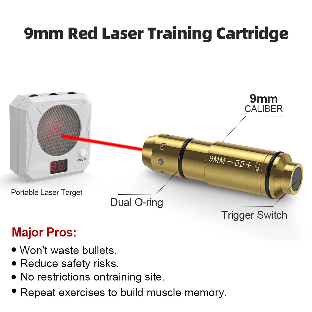 Hign-concerned 9mm Laser Training Cartridge Dry Fire Laser Trainer