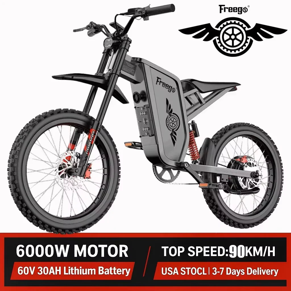 Freego X2 Pro Electric Off Road Ebike 6000W 50MPH Warranty