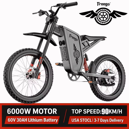 Freego X2 Pro Electric Off Road Ebike 6000W 50MPH Warranty