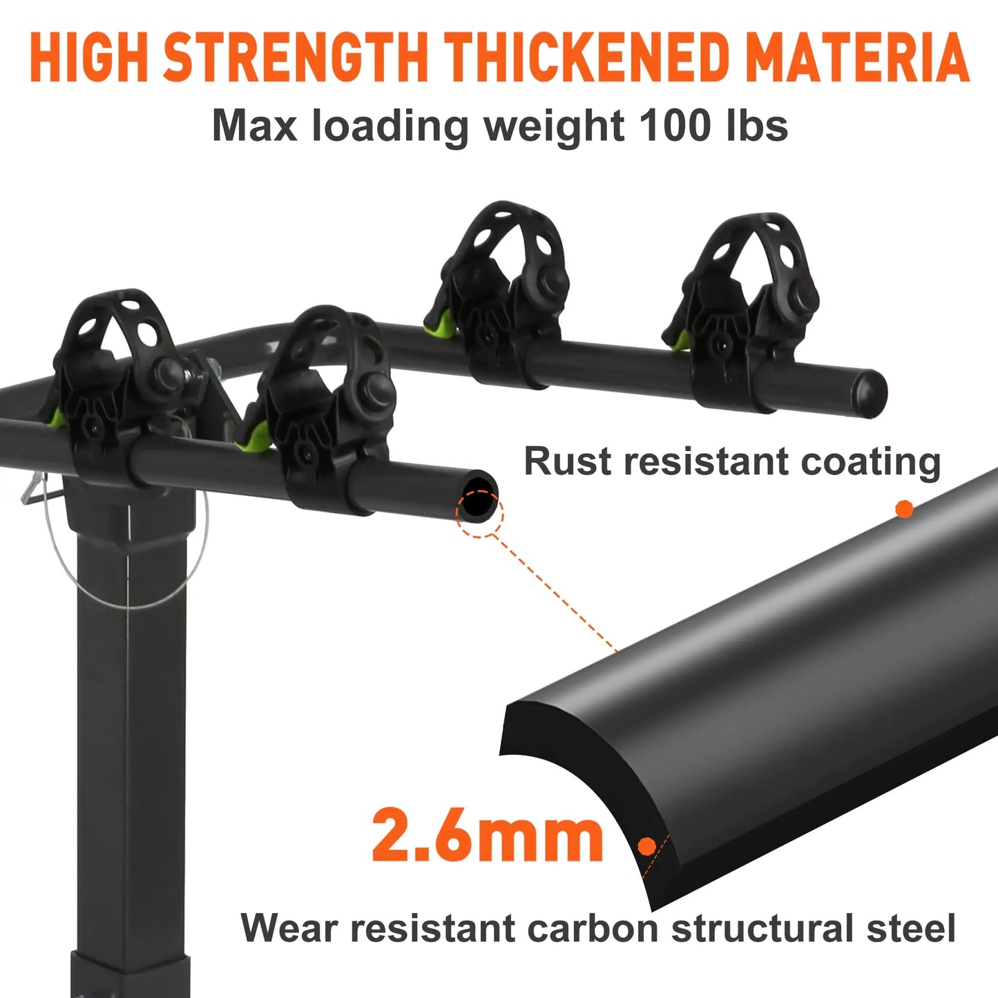 HiMISSC Bike Rack Hitch Mount Foldable Carrier For SUV