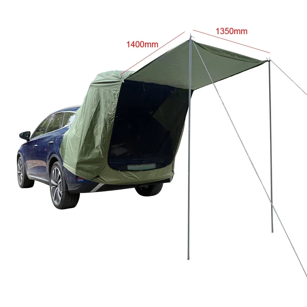 Outdoor Car Rear Tent With Canopy For Camping And Picnic