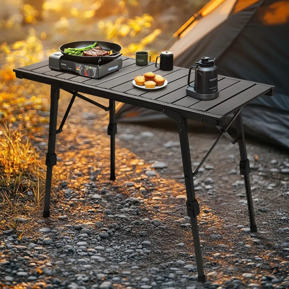 Folding Camping Table, Portable Outdoor IGT Camp Table, Foldable Picnic Table, Outdoor IGT Cook System with Carry Bag, Ultraligh