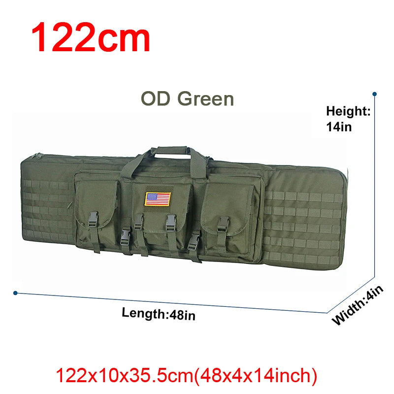 LQARMY Tactical Double Rifle Case Molle Sniper Gun Bag