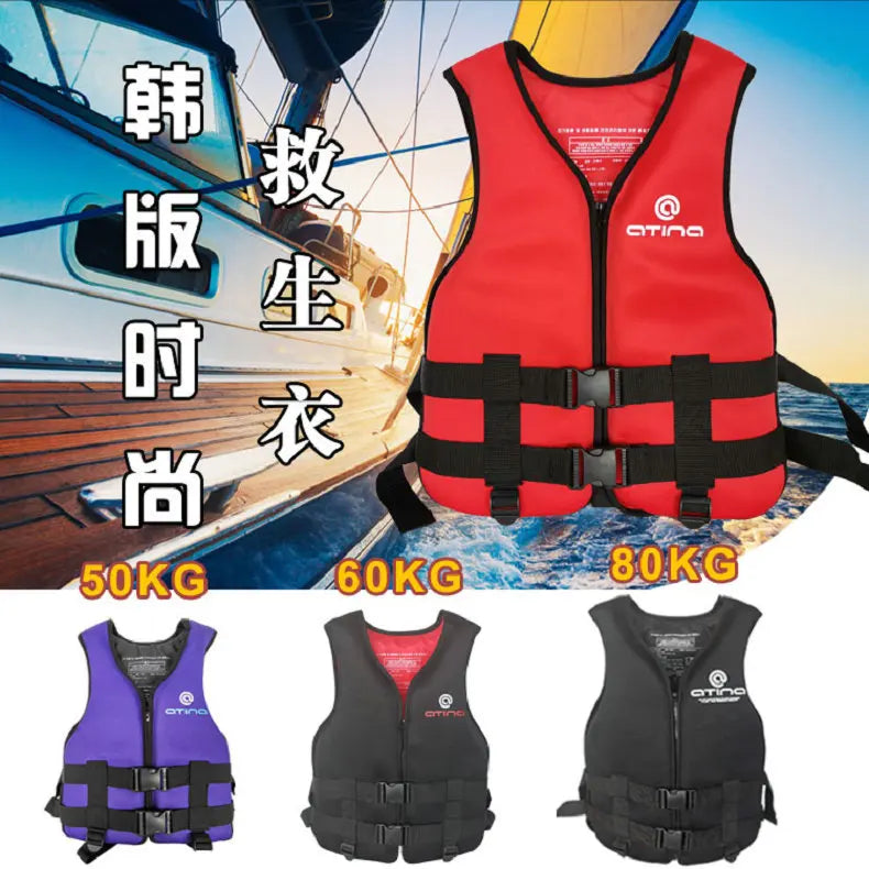 Wholesale large buoyancy foam life jackets for ships waters rescue vests Outdoor drifting surf vests fishing kids women