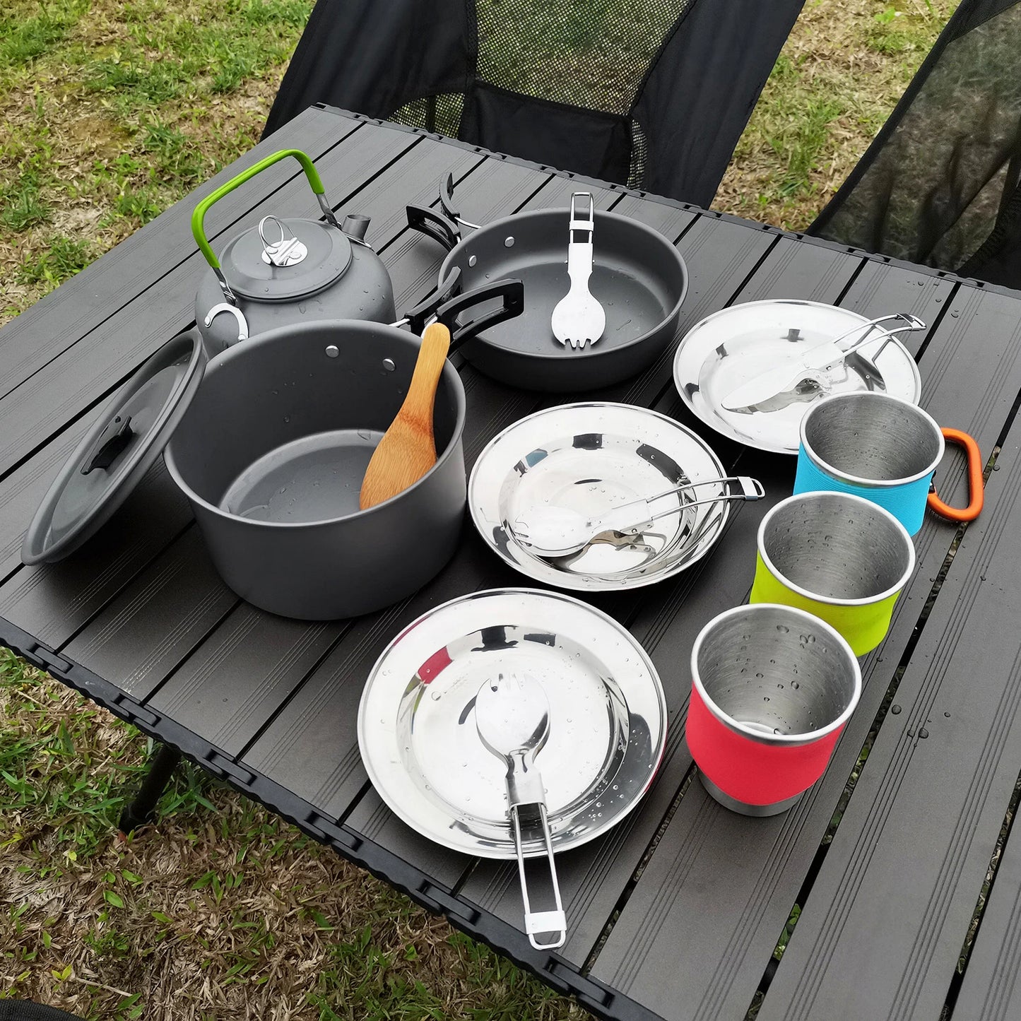 Backpacking Cookware Set For Outdoors Camping Pot Set