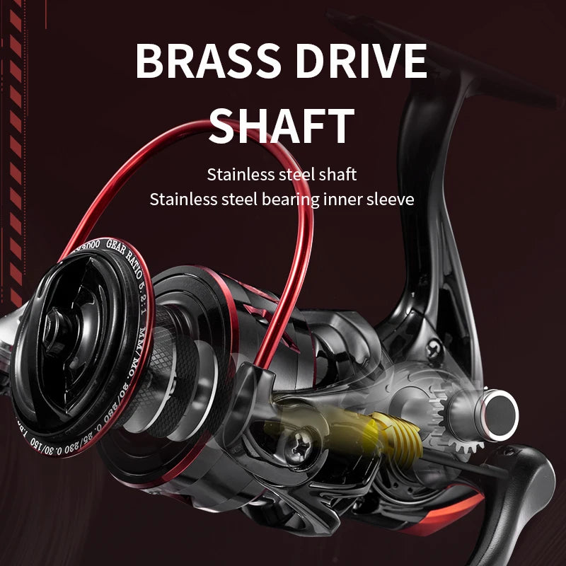 Fishing Spinning Reel With Gear Ratio 5 To 1 Ocean