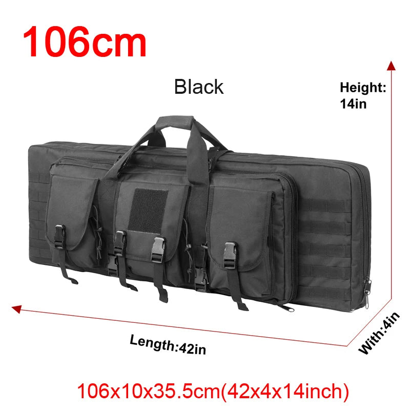 LQARMY Tactical Double Rifle Case Molle Sniper Gun Bag