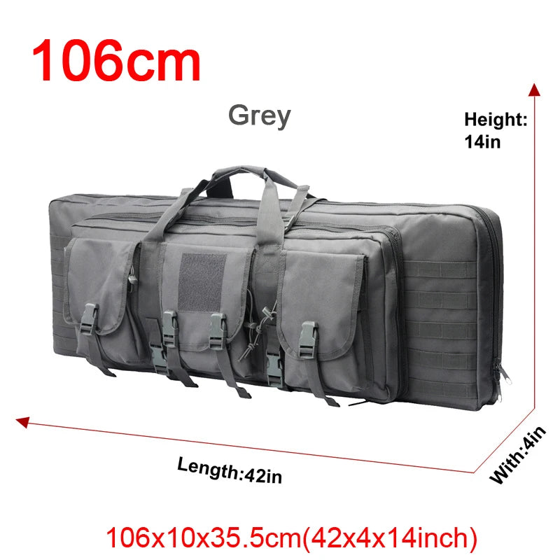 LQARMY Tactical Double Rifle Case Molle Sniper Gun Bag
