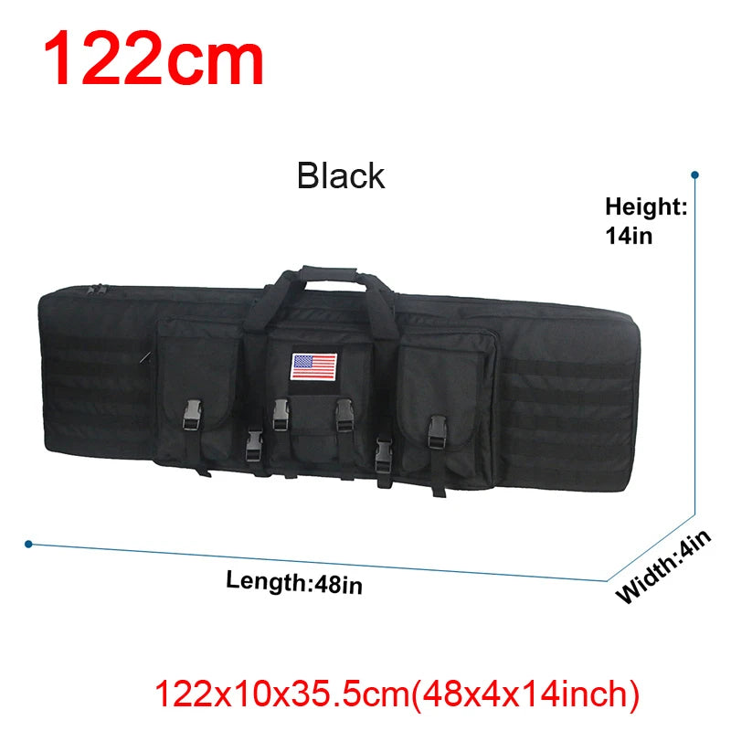 LQARMY Tactical Double Rifle Case Molle Sniper Gun Bag