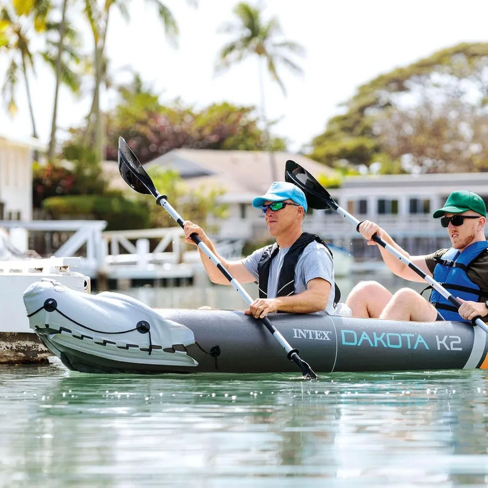 UOSU Dakota K2 Inflatable Kayak with OnePiece Oars and Pump