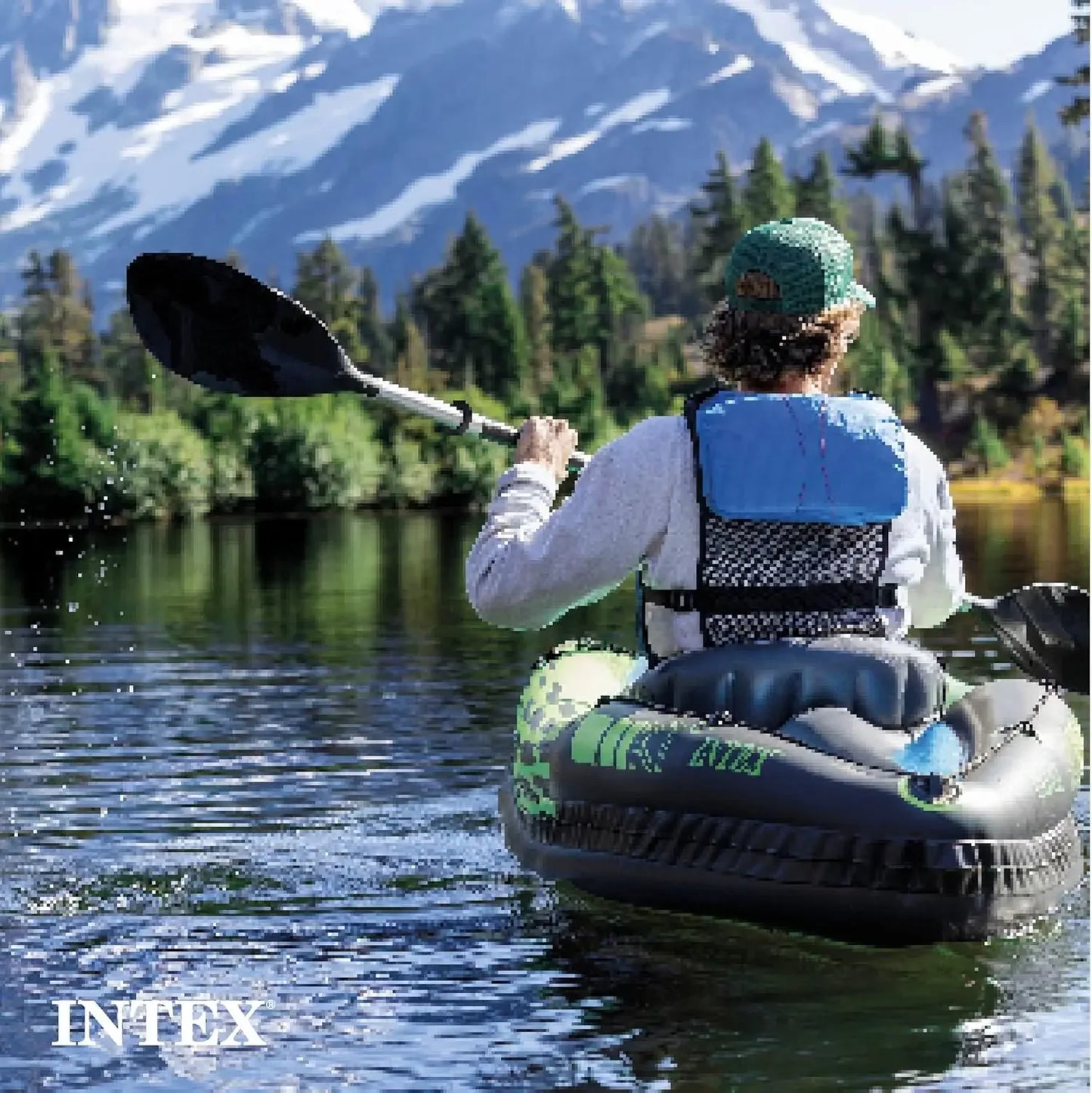 Two Person Kayak Set With Deluxe Paddles And Cargo Net