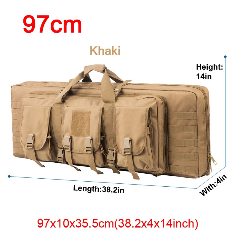 LQARMY Tactical Double Rifle Case Molle Sniper Gun Bag