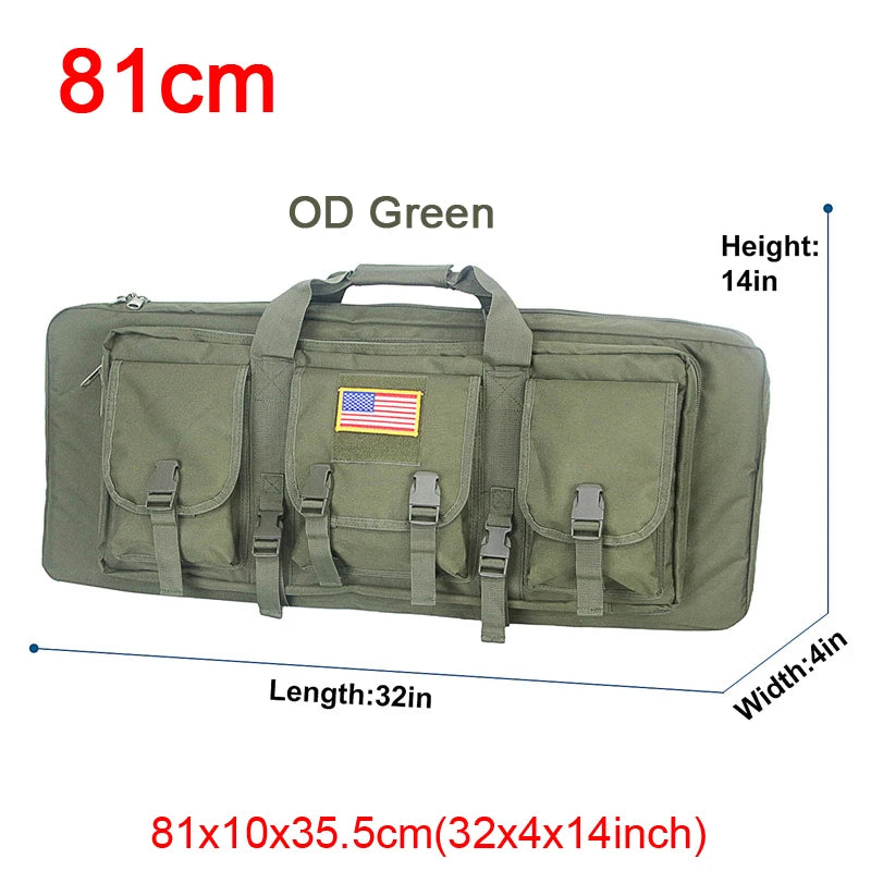 LQARMY Tactical Double Rifle Case Molle Sniper Gun Bag