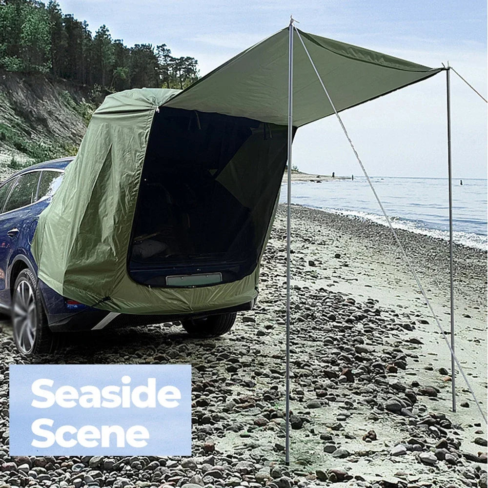Outdoor Car Rear Tent With Canopy For Camping And Picnic