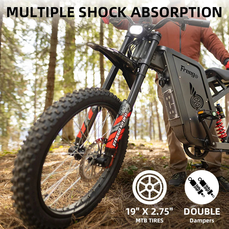 Freego X2 Pro Electric Off Road Ebike 6000W 50MPH Warranty