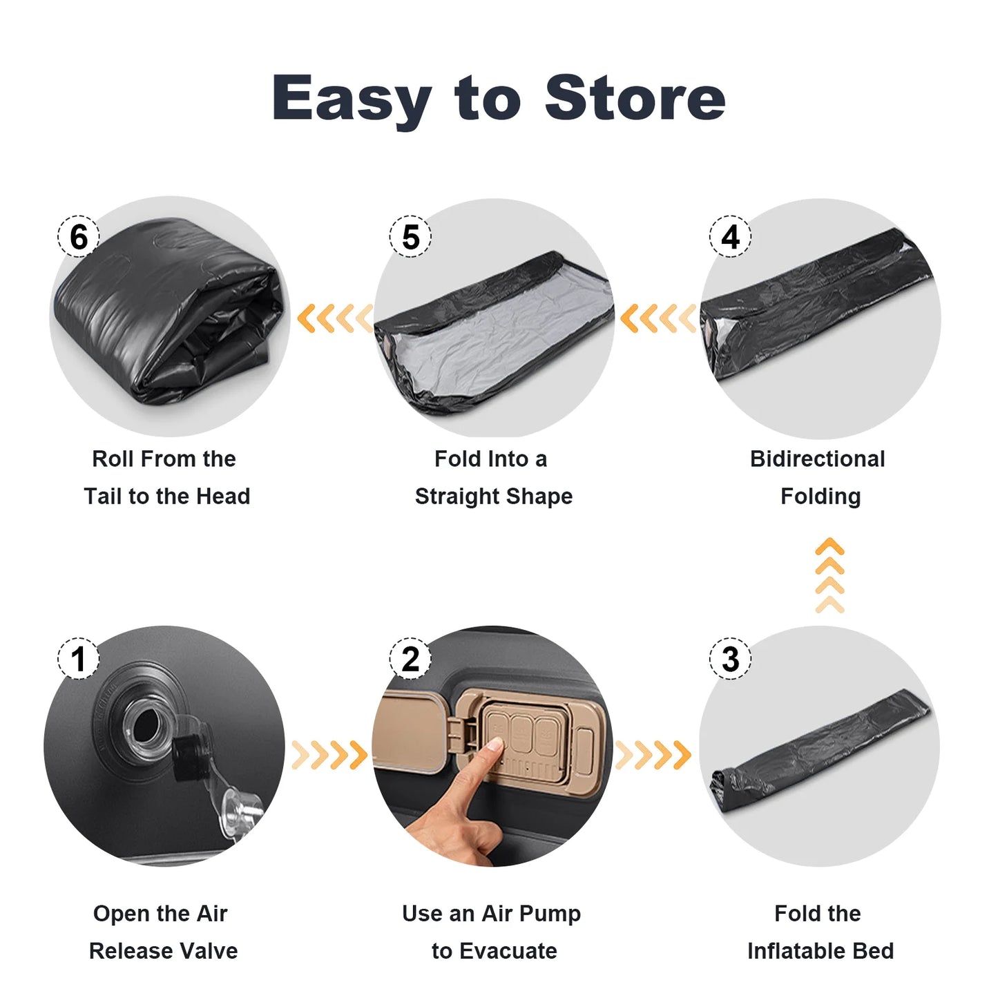 1-2 Person PVC Automatic Inflatable Mattress Camping Home Built-In Pump Bed Thickened For Indoor Outdoor Rest Lazy Sleeping Mat