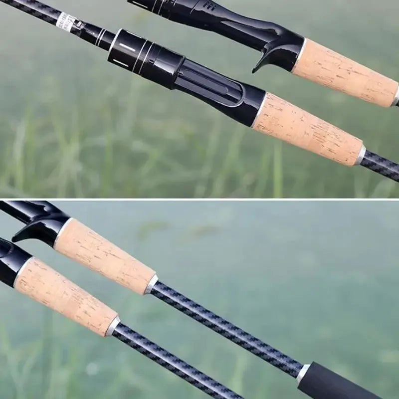 180cm Carbon Fiber Fishing Rod with Wooden Handle for All-Weather Outdoor Sports and Entertainment Gear