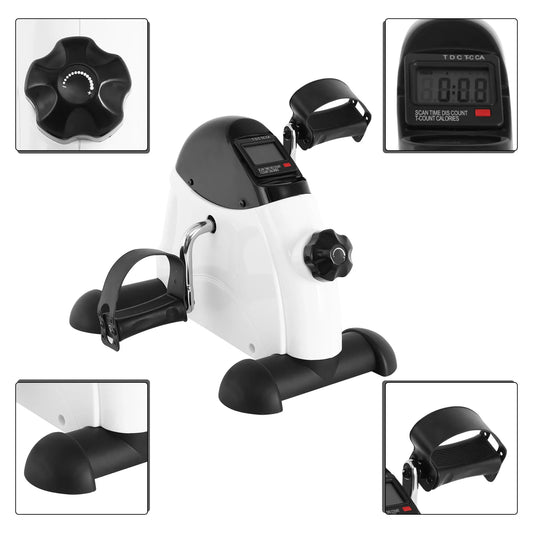 Mini Exercise Bike Under Desk With LCD Display Pedal Trainer