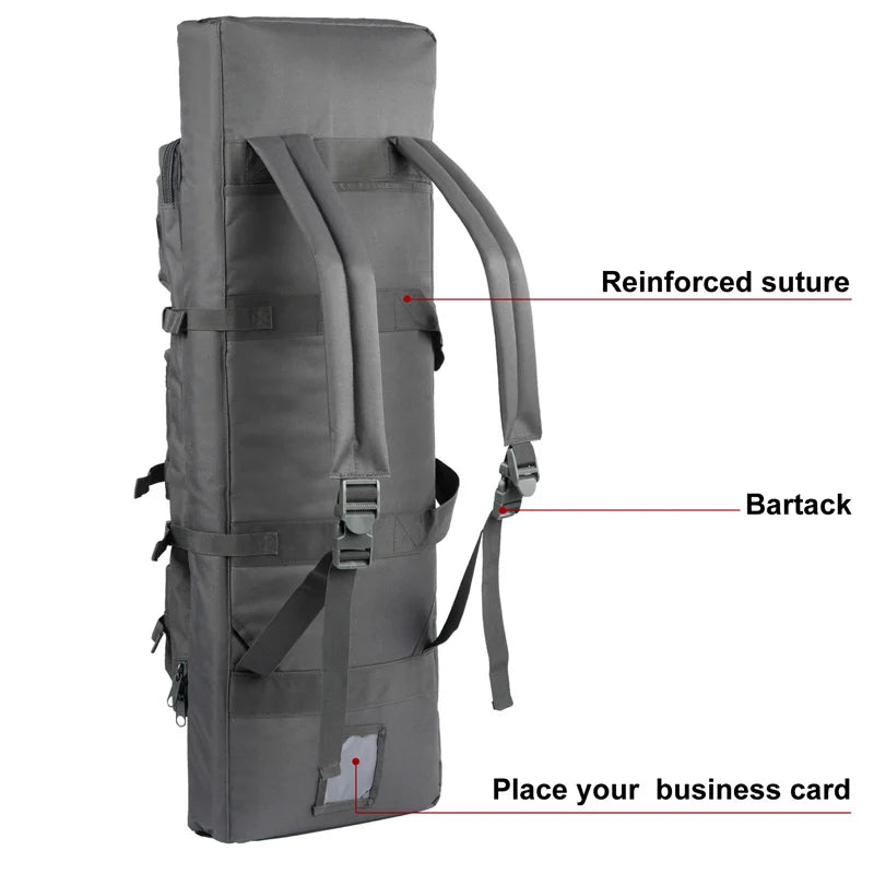 LQARMY Tactical Double Rifle Case Molle Sniper Gun Bag