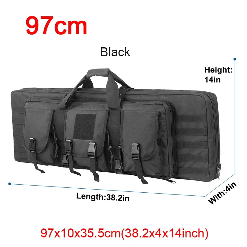 LQARMY Tactical Double Rifle Case Molle Sniper Gun Bag