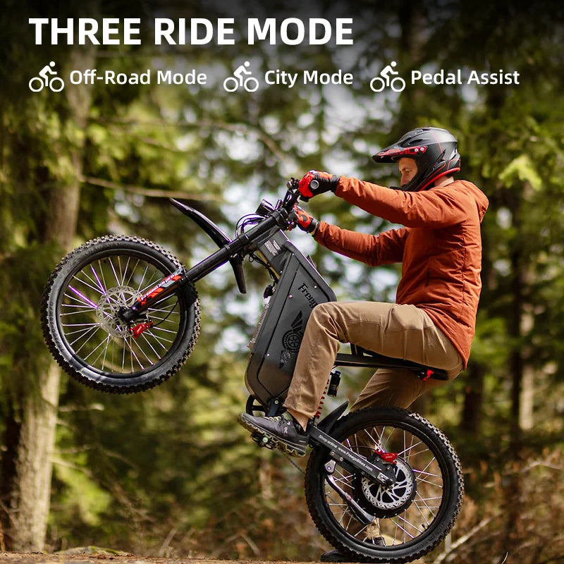 Freego X2 Pro Electric Off Road Ebike 6000W 50MPH Warranty