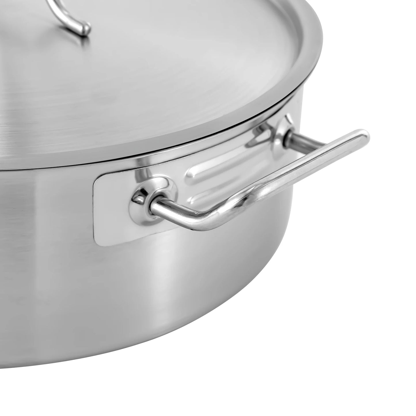 11qt Stock Pot Stainless Steel Large Kitchen Soup Cookware, with Glass Lid, for Gas/Electricity/Glass/Ceramic Furnaces, Etc