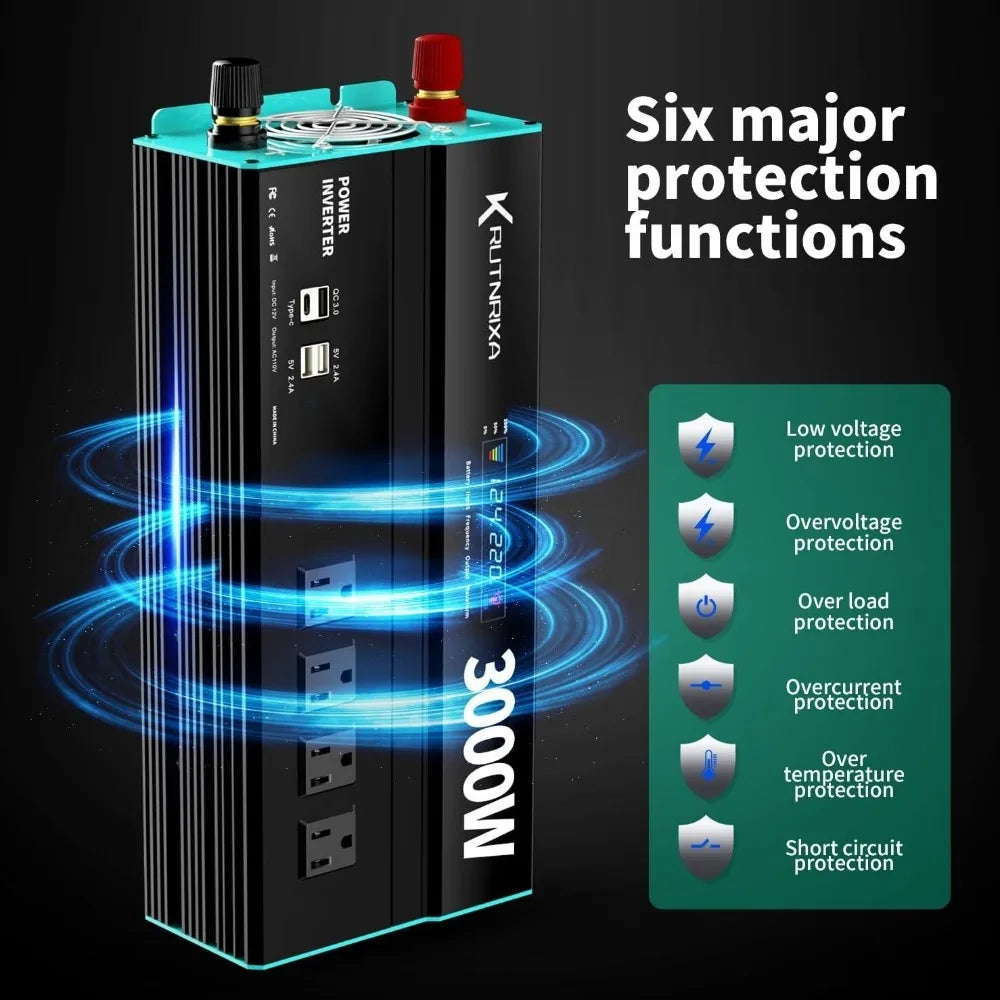 Hign-concerned 400W Power Inverter 12V To 110V AC With USB