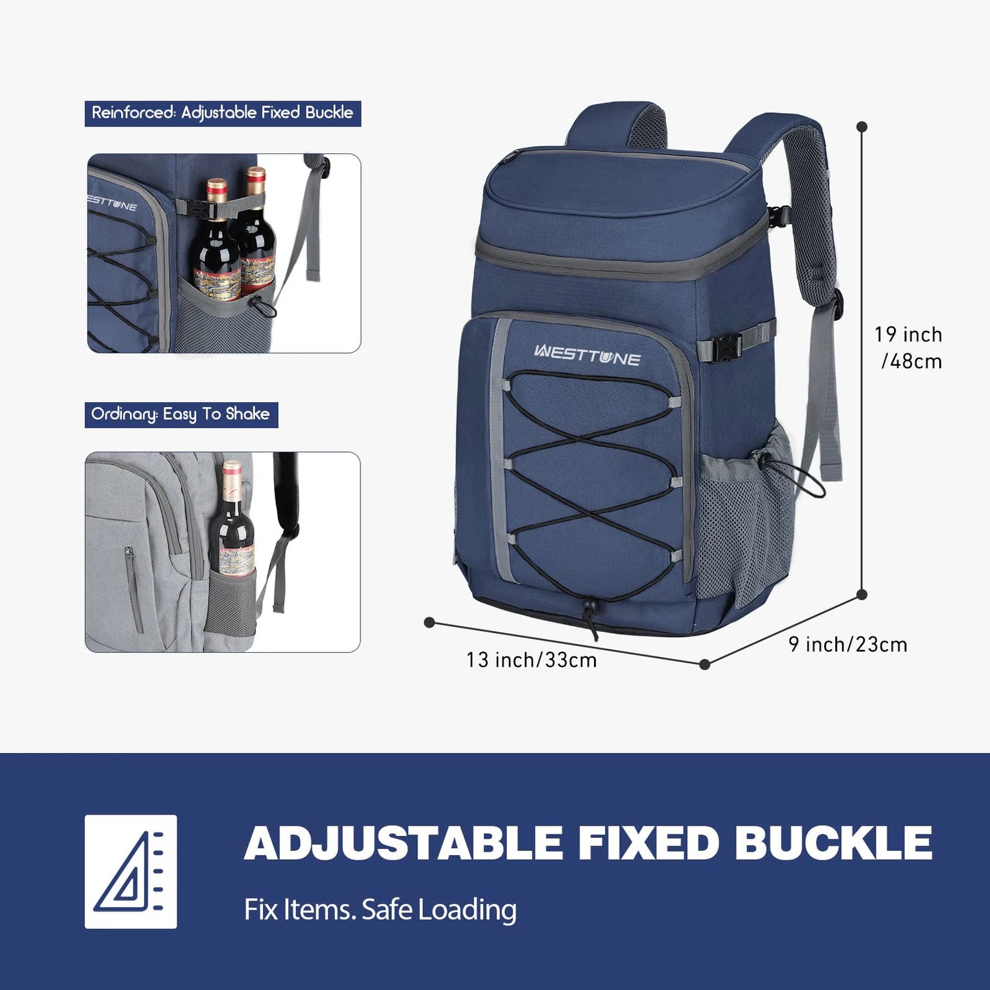 WestTune Leakproof Insulated Cooler Backpack For Camping