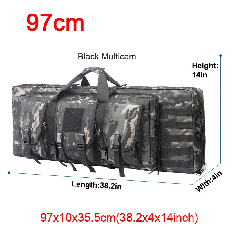 LQARMY Tactical Double Rifle Case Molle Sniper Gun Bag