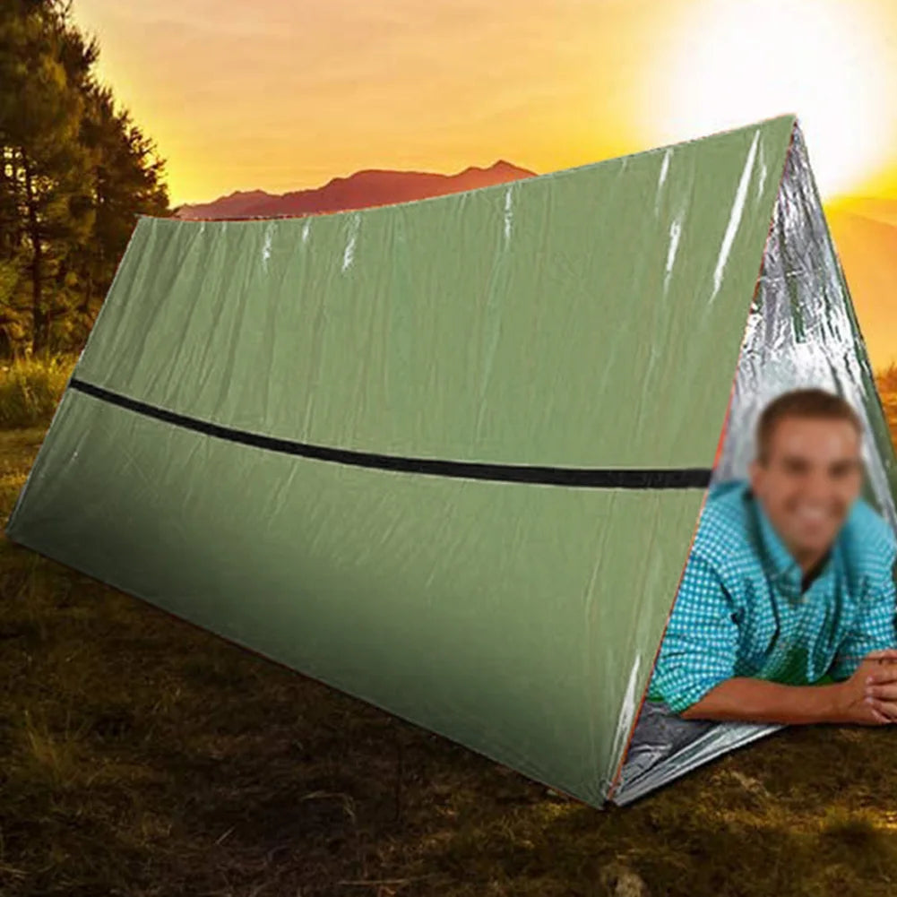 2-Pack Waterproof Thermal Bivy Sack Sleeping Bag for Outdoor Adventure